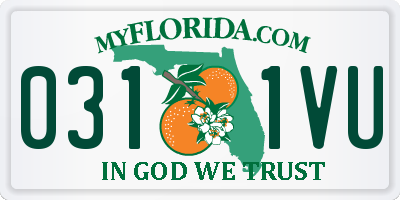 FL license plate 0311VU