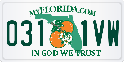 FL license plate 0311VW