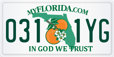 FL license plate 0311YG