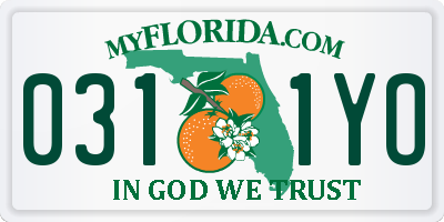 FL license plate 0311YO