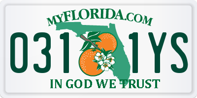 FL license plate 0311YS
