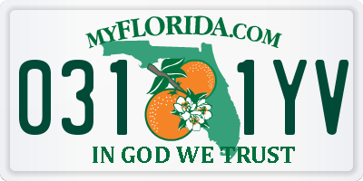 FL license plate 0311YV