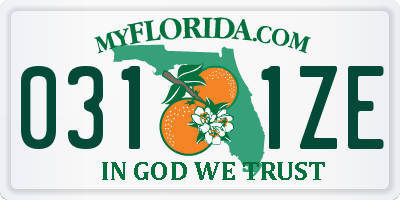 FL license plate 0311ZE