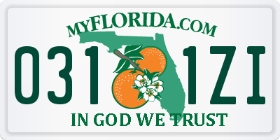 FL license plate 0311ZI