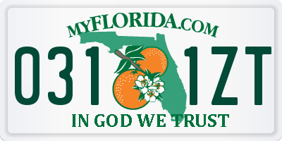 FL license plate 0311ZT