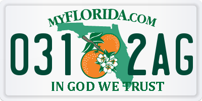 FL license plate 0312AG