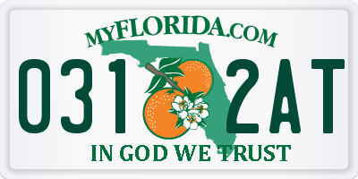 FL license plate 0312AT