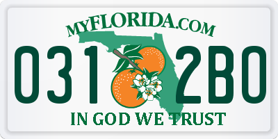 FL license plate 0312BO