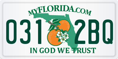 FL license plate 0312BQ