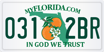 FL license plate 0312BR