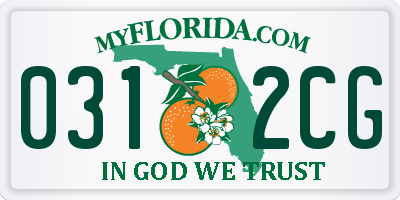 FL license plate 0312CG