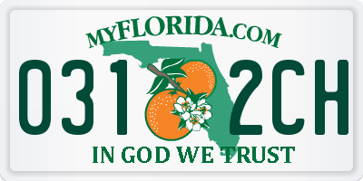 FL license plate 0312CH