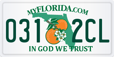 FL license plate 0312CL