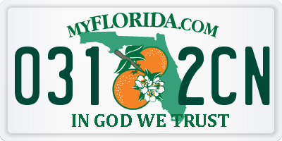 FL license plate 0312CN