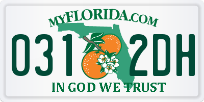 FL license plate 0312DH
