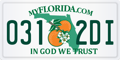 FL license plate 0312DI