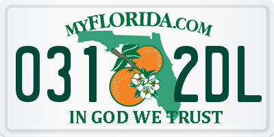 FL license plate 0312DL