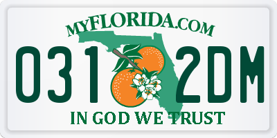 FL license plate 0312DM