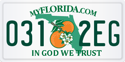 FL license plate 0312EG