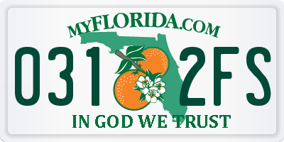 FL license plate 0312FS