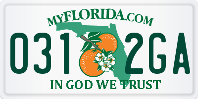 FL license plate 0312GA