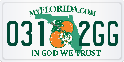 FL license plate 0312GG