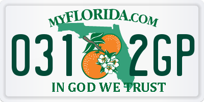 FL license plate 0312GP