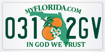 FL license plate 0312GV