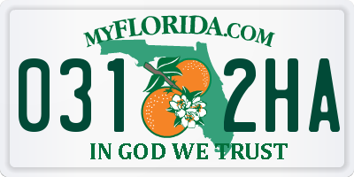 FL license plate 0312HA