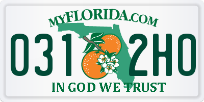 FL license plate 0312HO