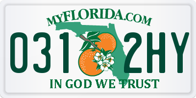 FL license plate 0312HY