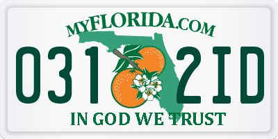 FL license plate 0312ID