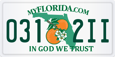 FL license plate 0312II