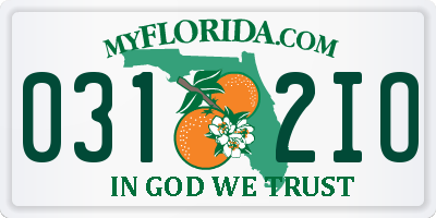 FL license plate 0312IO