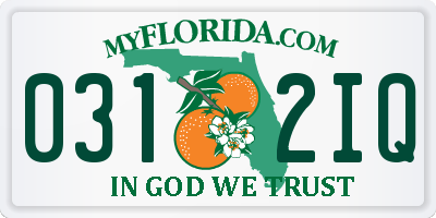 FL license plate 0312IQ
