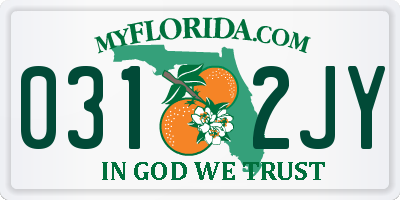 FL license plate 0312JY