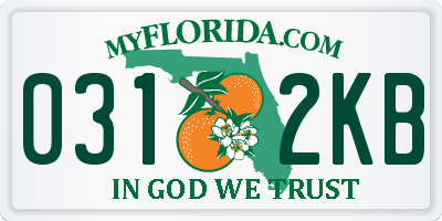 FL license plate 0312KB