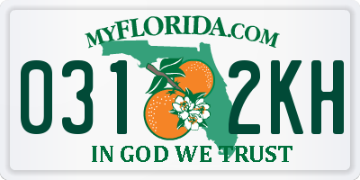 FL license plate 0312KH