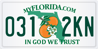 FL license plate 0312KN
