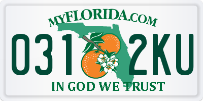 FL license plate 0312KU