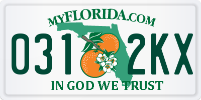 FL license plate 0312KX