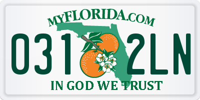 FL license plate 0312LN