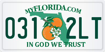 FL license plate 0312LT