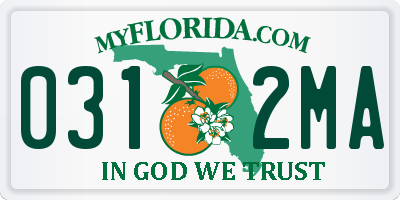 FL license plate 0312MA