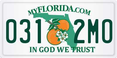 FL license plate 0312MO