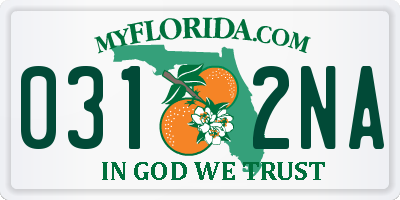 FL license plate 0312NA