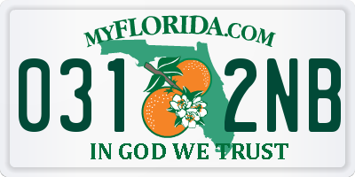 FL license plate 0312NB