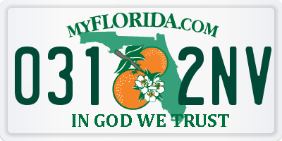 FL license plate 0312NV