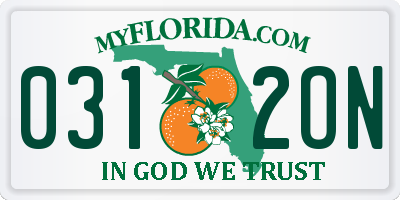 FL license plate 0312ON