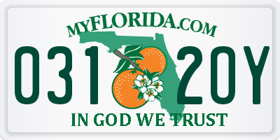 FL license plate 0312OY